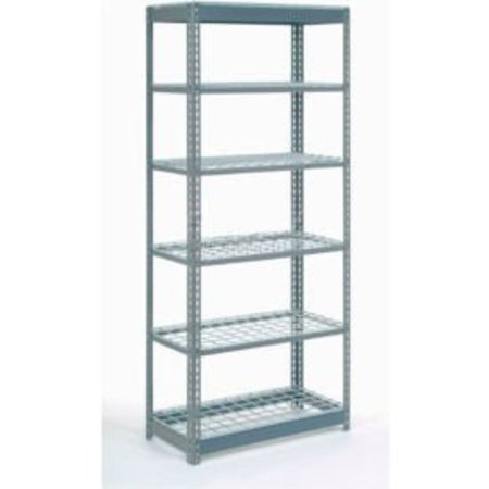 GLOBAL EQUIPMENT Heavy Duty Shelving 48"W x 12"D x 72"H With 6 Shelves - Wire Deck - Gray 255707